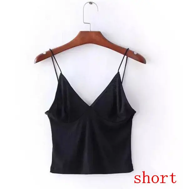 Sexy V Neck Slim Fit Tight Camis Brandy Melville Crop Top Camisetas Tank Vest Striped Line Short Tee 3 Colors 1