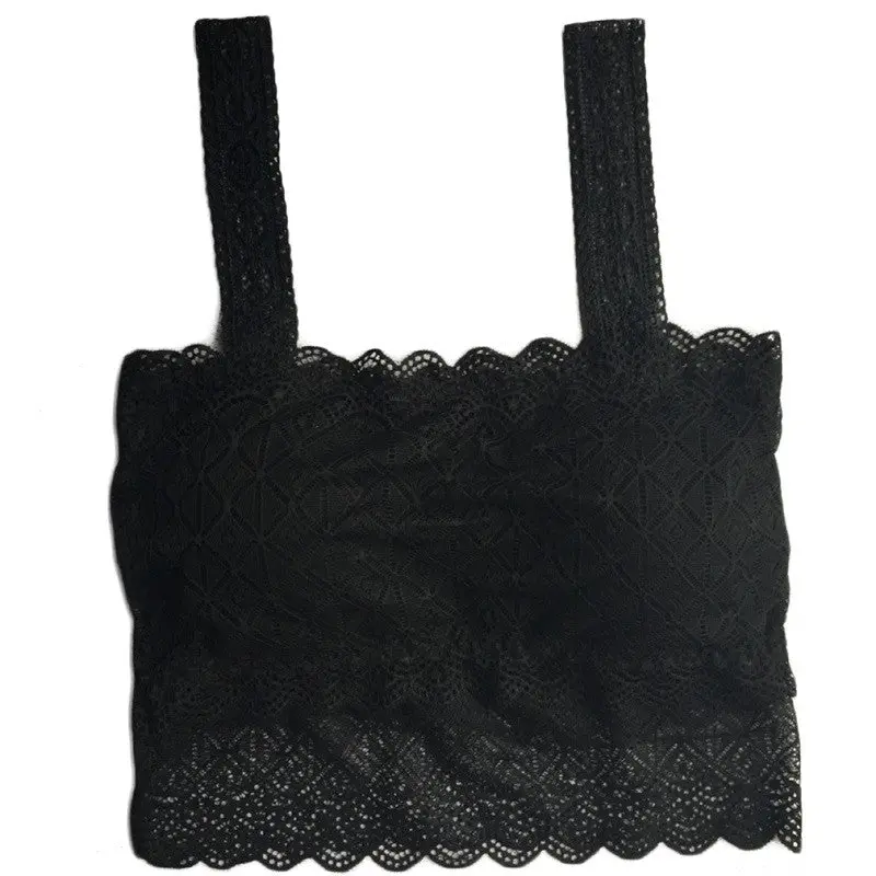 Sexy Vintage Bustier Crop Top Crochet Bralette Strapless Corset Lace Floral Tops Hollow Bodycon Crop Camisa Tops Blouse 3