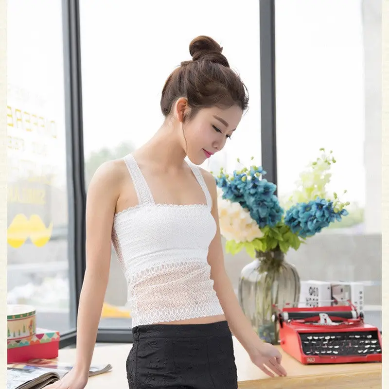 Sexy Vintage Bustier Crop Top Crochet Bralette Strapless Corset Lace Floral Tops Hollow Bodycon Crop Camisa Tops Blouse 5