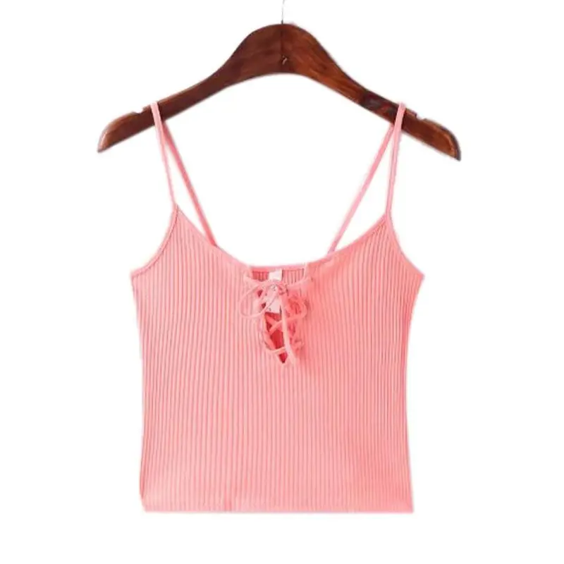 Sexy Women Bralette Bralet Bustier Knitted Crop Top Cami Tank Tops Sleeveless V 7