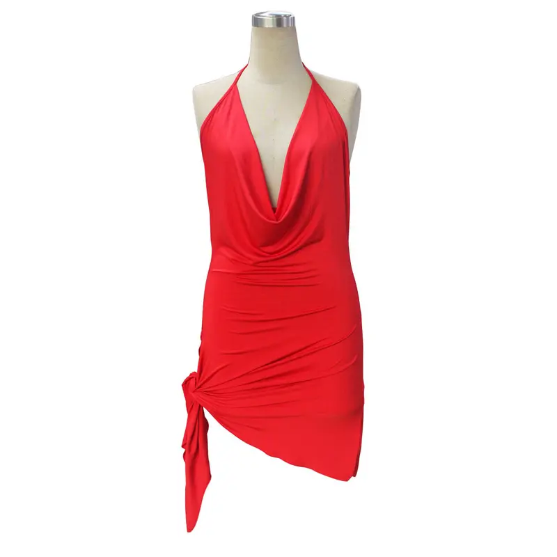 Sexy Women Clothing Irregular Sleeveless Low Cut Bodycon Dress Party Dresses Feida 10