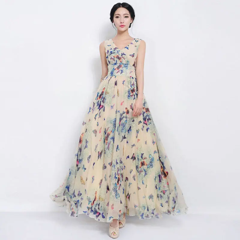 Sexy Women Dress Long Chiffon Dress Beach Dresses Loose Casual Dress Slim Vestidos Plussize Xxl 1