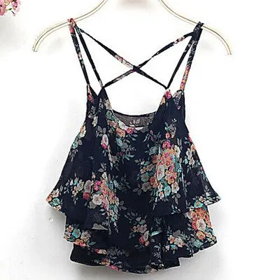 Sexy Women Elegant Top Floral Shirts Vetement S Mousseline 2
