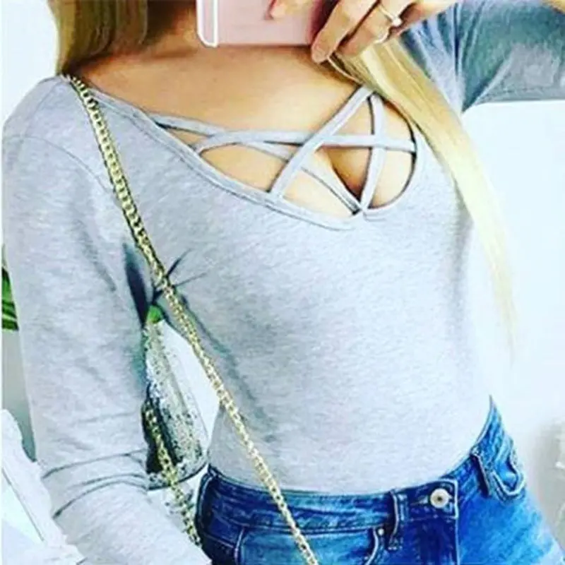Sexy Women Ladies Skinny Lacing Piece Black Jumpsuit Bodysuit Jump Suit Body Top Plus Size Feida 5
