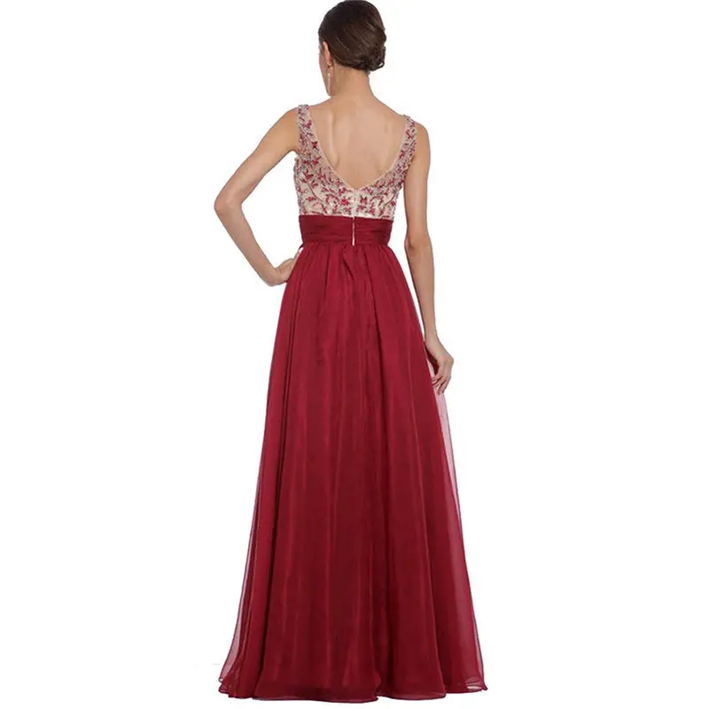 Sexy Women Long Maxi Cocktail Party Ball Prom Gown Formal Dress Embroidery Vestido De Festa Dress Fastshipping Feida 2