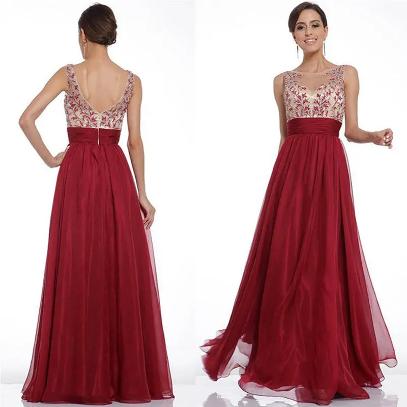 Sexy Women Long Maxi Cocktail Party Ball Prom Gown Formal Dress Embroidery Vestido De Festa Dress Fastshipping Feida 3