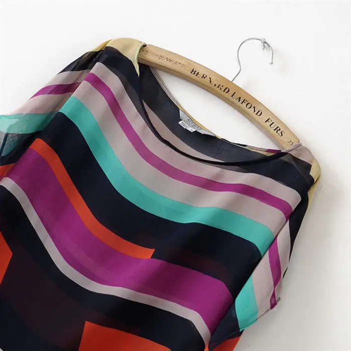 Sexy Women Perspective Casual Loose Chiffon Tops T-Shirt Plus Size 4