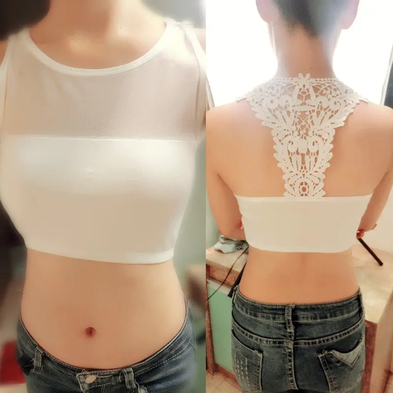 Sexy Women Top Cut Out Bra Crop Vest Corset Style Sexy Lace Up Cropped Tanks Camis Cute Sleeveless Bandage Crop 1