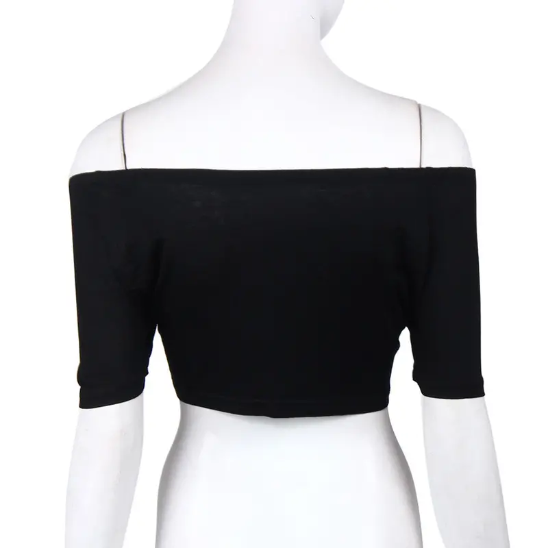 Sexy Women Tops Women Off The Shoulder Ladies Vest Tee Crop Top Girls Sexy T Shirt Tees 4