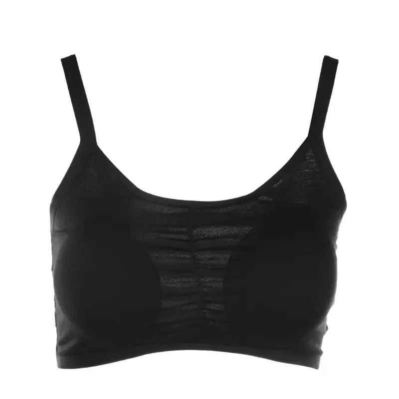 Sexycotton Hollow Back Midriff Shirt Tank Top Padded Bra Wrap Vest Chest Sport Bra Crop Tops 1