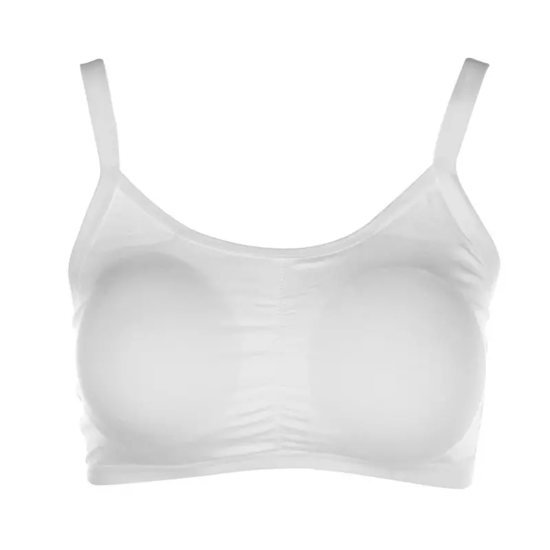 Sexycotton Hollow Back Midriff Shirt Tank Top Padded Bra Wrap Vest Chest Sport Bra Crop Tops 2