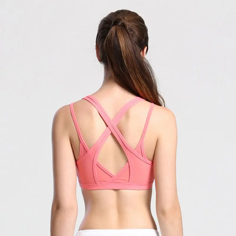 Sexylady Bra Mesh Stitching Absorb Sweat Quick Drying Workout Top Vest 4
