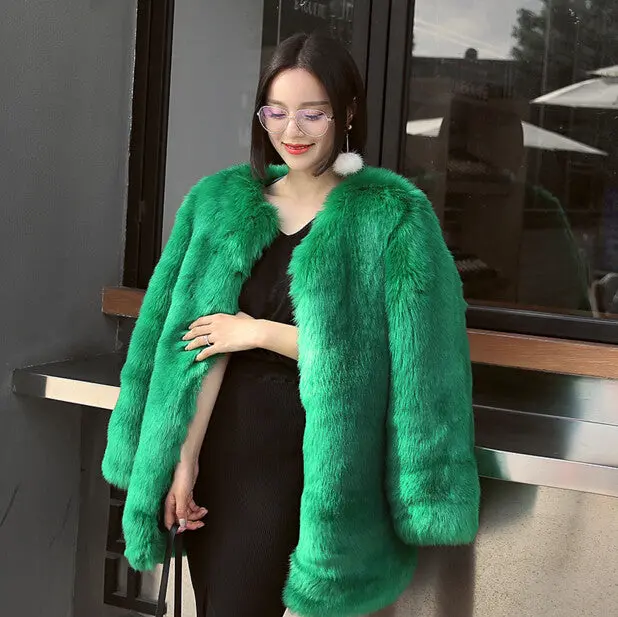 Shaggy Furry Faux Fur Coat Woman Keep Warm Embridery Snake O Neck Long Sleeve Hairy Long Faux Fur Jacket Outwear 5