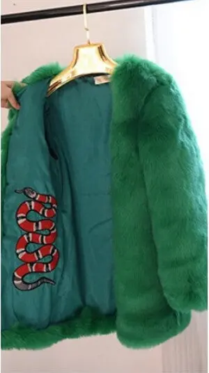 Shaggy Furry Faux Fur Coat Woman Keep Warm Embridery Snake O Neck Long Sleeve Hairy Long Faux Fur Jacket Outwear 8