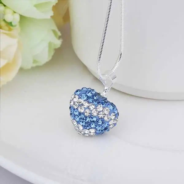 Shamballa Necklace Men Love Blue Crystal Collares Women 25 1
