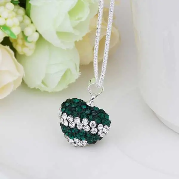 Shamballa Necklace Men Love Blue Crystal Collares Women 25 5