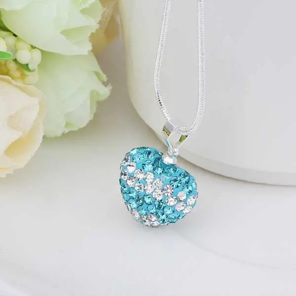 Shamballa Necklace Men Love Blue Crystal Collares Women 25 7