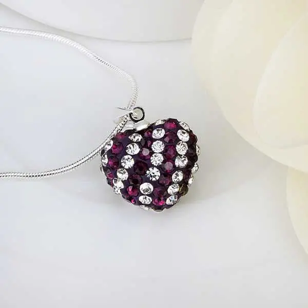 Shamballa Necklace Men Silver Heart Crystal Patek S In Euros 2