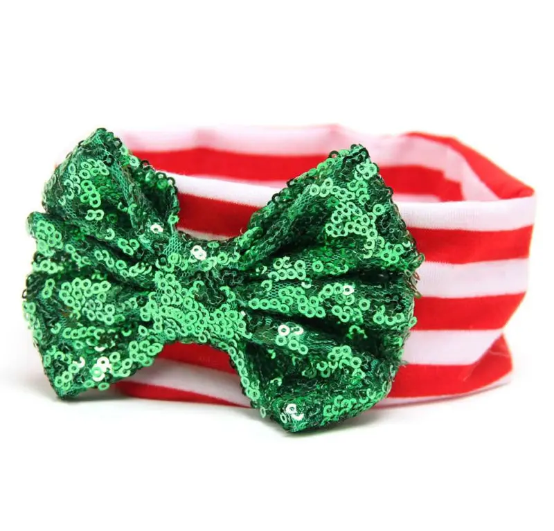 Shining Sequin Bowknot Headband Baby Infant Flower Girls Bow Headband Toddler Hair Bands 1
