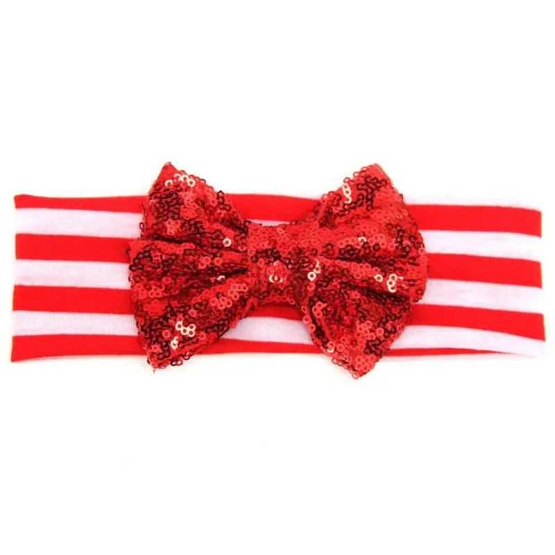 Shining Sequin Bowknot Headband Baby Infant Flower Girls Bow Headband Toddler Hair Bands 2