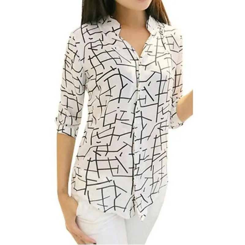 Shirt Long Sleeve White Button Loose Casual Oversized Top Blouse Elegant Ol Women Clothing 1