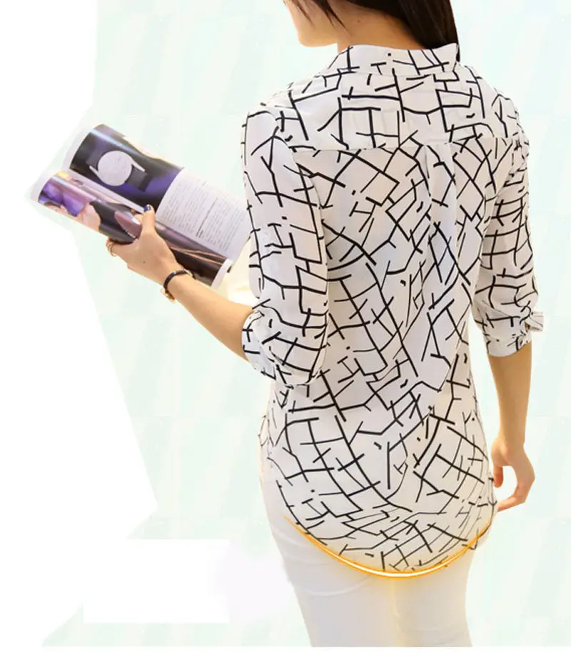 Shirt Long Sleeve White Button Loose Casual Oversized Top Blouse Elegant Ol Women Clothing 4