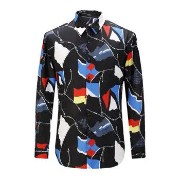 Shirts Hombre Camisa Masculina Casual Slim Fit Long Sleeved Large Size Turn Down Collar Tuxedo Shirts 1
