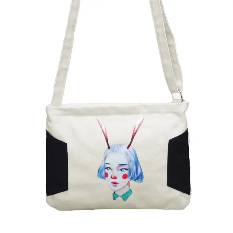 Shoulder Bags For Women Canvas Print Hbag Shoulder Bag Large Tote Ladies Purse 2