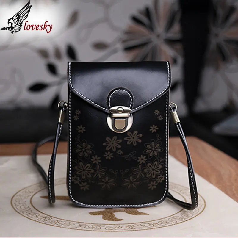 Shoulder Diagonal Envelope-Style Pu Leather Retro Mini Hasp Bag Square Floral Purse Freeshiiping 1