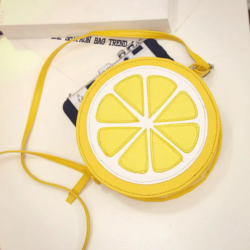 Shoulder Dual Purpose Mini Bags Ladies Cute Lemon Pattern Zipper Crossbody Women Bag Satchel Purse Handbag 1