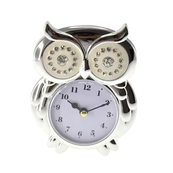 Silence Cartoon Wall Clock Cute Owl/White Clock Wall Decoration Ticking Silent Clock 89103 1