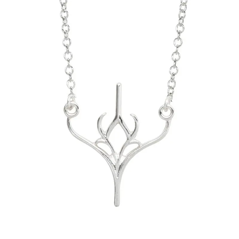 Silhouette Deer Head Necklace Cute Antler Necklaces Animal Jewelry 10Pcs-N034 2