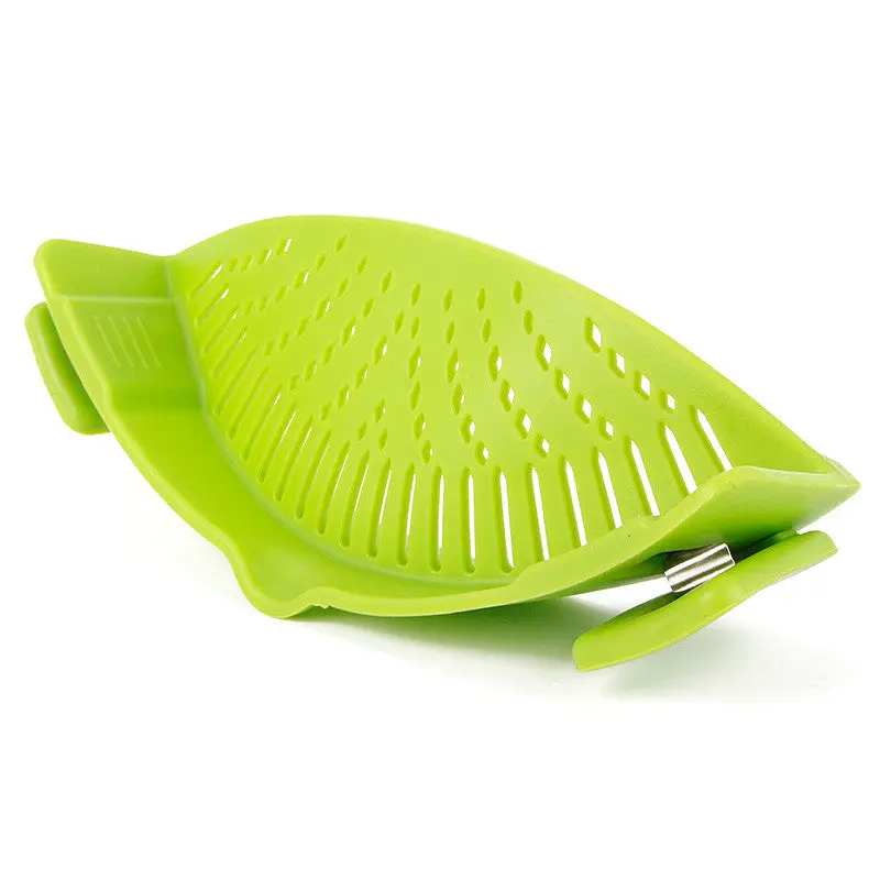 Silicone Pot Strainers Liquid Funnel Baking Batter Deflector Anti-Spill Drain Pans Kitchen Cooking Tool 88313 1