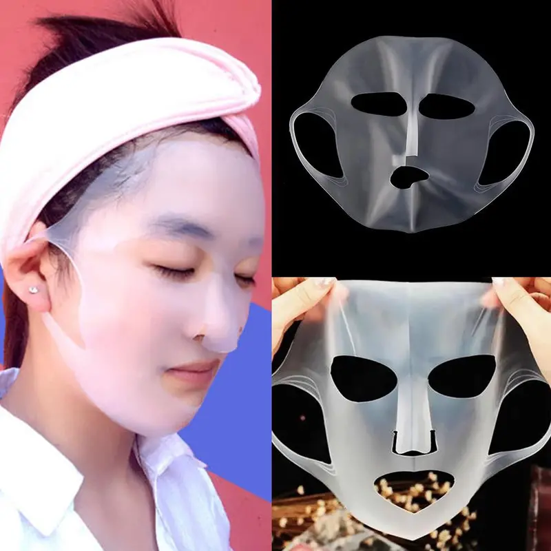 Silicone Reuse Waterproof Beauty Face Moisturizing Mask For Sheet Mask Cover 1