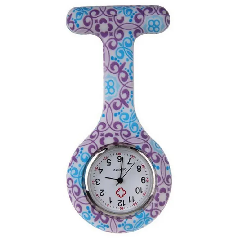 Silicone Stainless Round Dial Quartz Fob Quartz Pocket Nurse Watch Feida 1