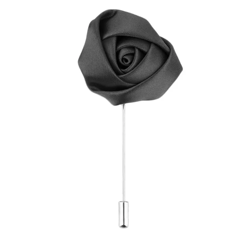 Silk Rose Flower Corsage Grooms Best Boutonniere Pin Wedding Flower M15 Colors 1