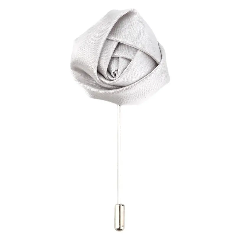 Silk Rose Flower Corsage Grooms Best Boutonniere Pin Wedding Flower M15 Colors 4