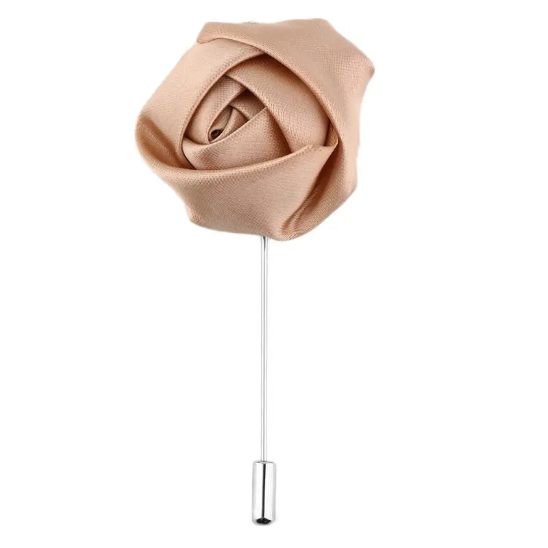 Silk Rose Flower Corsage Grooms Best Boutonniere Pin Wedding Flower M15 Colors 5