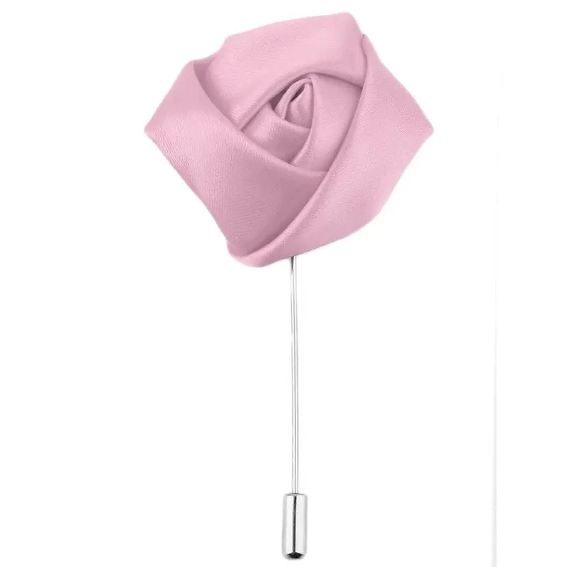 Silk Rose Flower Corsage Grooms Best Boutonniere Pin Wedding Flower M15 Colors 8
