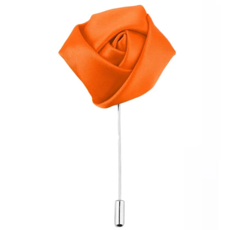 Silk Rose Flower Corsage Grooms Best Boutonniere Pin Wedding Flower M15 Colors 9