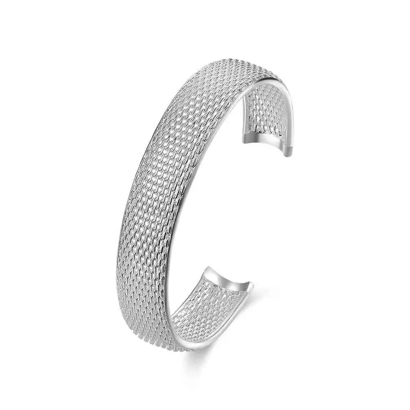Silver Bangles Small Web Women Wedding Bracelet Joyas Smtb1 2 1