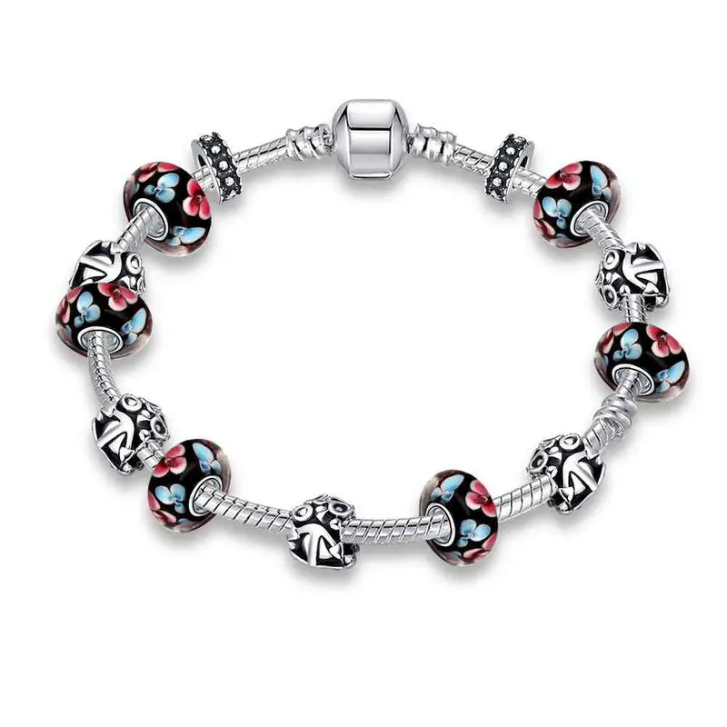 Silver Bracelet Men Starry Dots Pulseras Hombre Charms Pfdh 38 1
