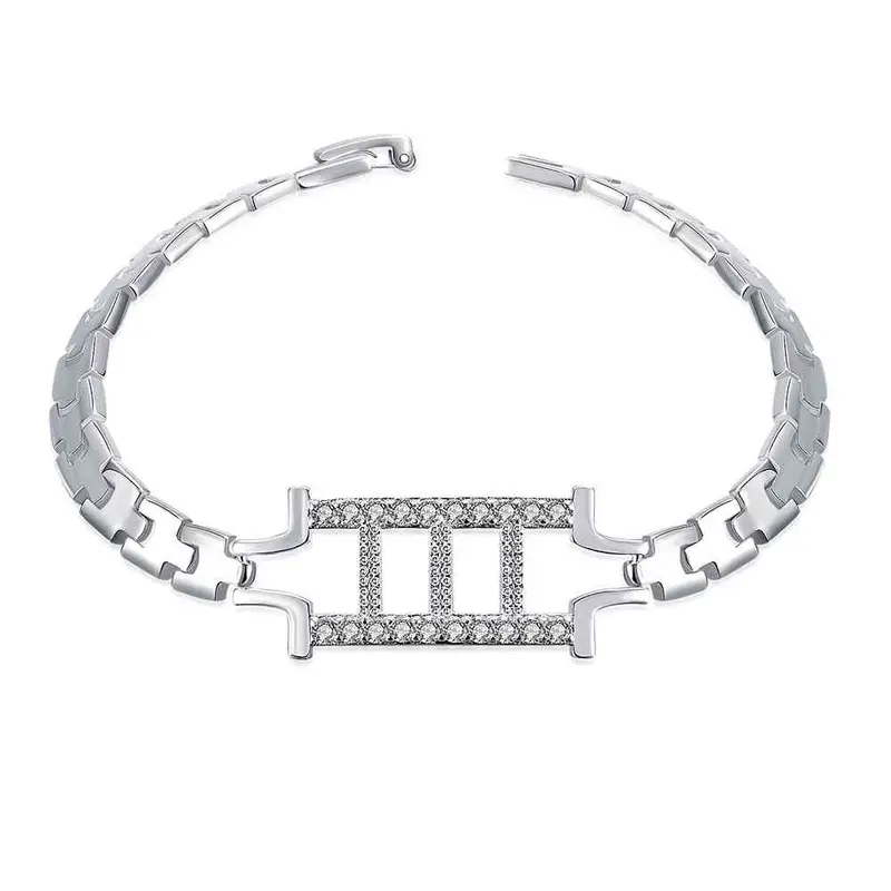 Silver Bracelets & Bangles Insets Watches Pulseira Masculina Floating Charms Hbh 54 4