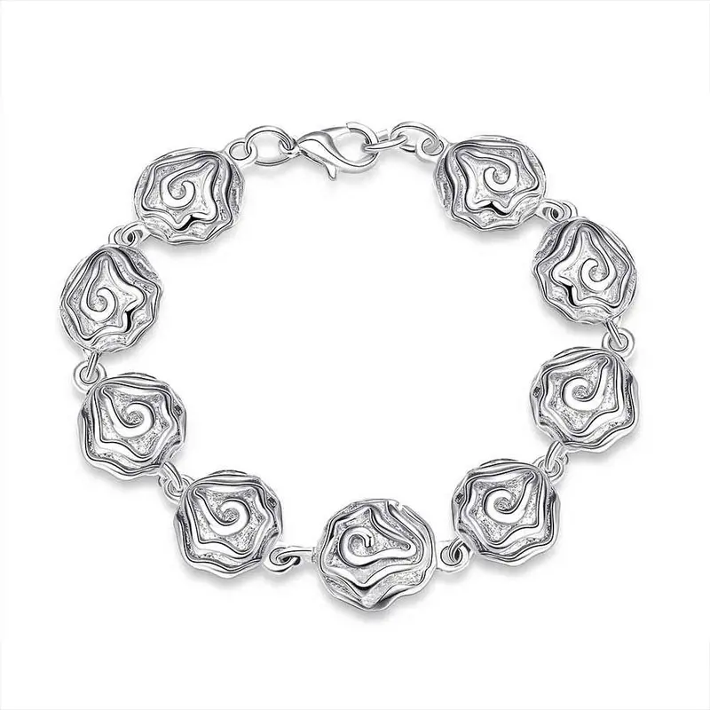 Silver Bracelets Full Roses One Direction Jewelry Display Hbh 22 1