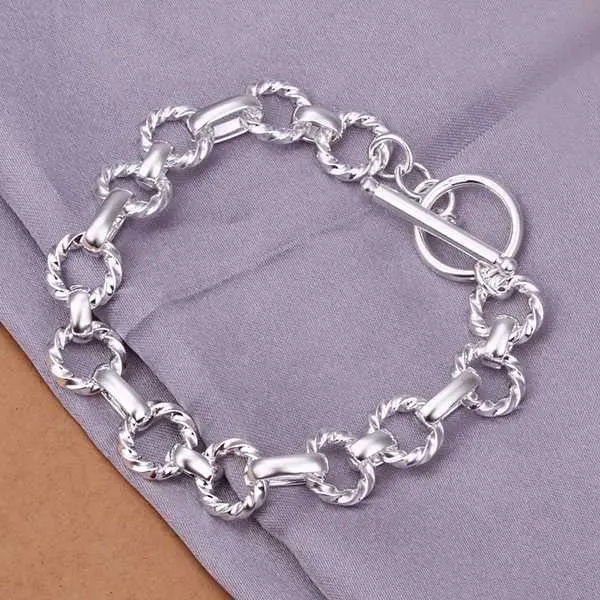 Silver Braceletsilver Plated Jewelrysingle Kink Wave To Bracelet321 1