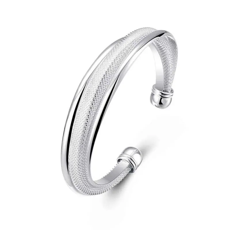 Silver Charms Bangle Hypotenuse Network Women Bracelet Bijoux Women Smtb 19 1