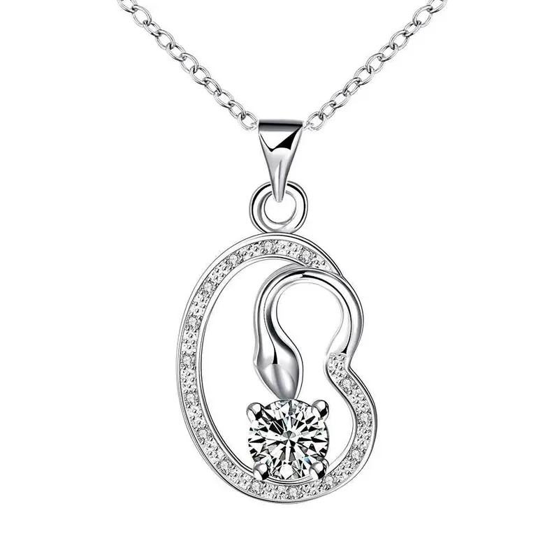 Silver Choker Necklace Standing Swan Tenis Masculino Jewelry Display185 8
