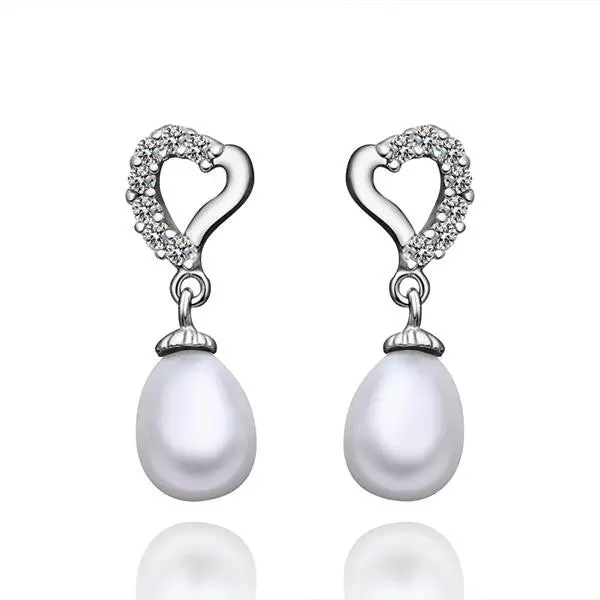 Silver Clip On Earrings Beads Imitation Pearl Stud Cufflinks Hand Madeball 262 1