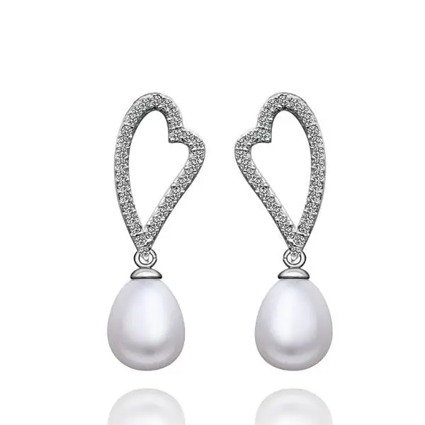 Silver Clip On Earrings Beads Imitation Pearl Stud Cufflinks Hand Madeball 262 2