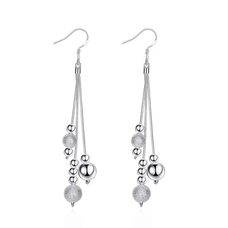 Silver Clip On Earrings Triple Hollow Star Drop Cufflinks Ruby Jewelry 21 1